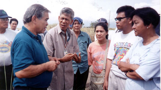 Talking to local government officials in Isabela