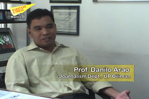 Interviewed on campus journalism (Kabataan X-press aired over ABS-CBN on May 5, 2007)