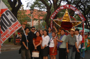 CONTEND-UP's lantern at the Lantern Parade, UP Academic Oval (17 December 2003)