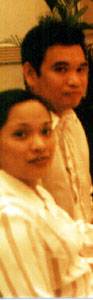 Joy and I at the Hyatt Regency Hotel, Manila (4 July 2004)