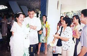 We are showered with confetti